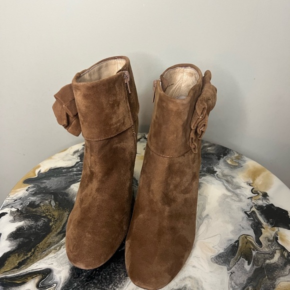 Kate Spade New York Brown Suede Bow Boots Heeled - Picture 7 of 15